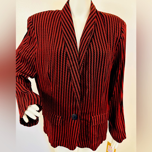 Vintage Striped Blazer Size 18 - Picture 1 of 1